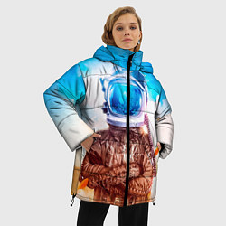 Куртка зимняя женская Lets create our own world, цвет: 3D-красный — фото 2