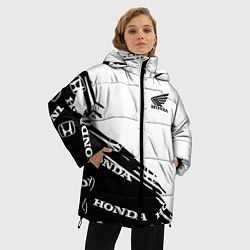 Куртка зимняя женская Honda sport pattern, цвет: 3D-черный — фото 2