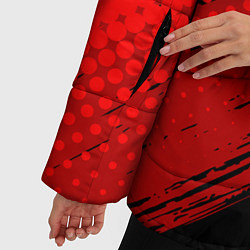 Куртка зимняя женская Honda - Red texture, цвет: 3D-черный — фото 2