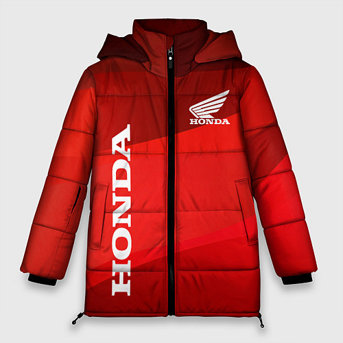 Женская зимняя куртка Honda - Red / 3D-Светло-серый – фото 1