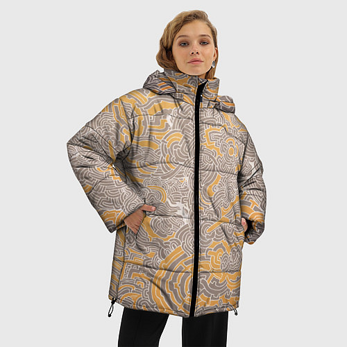 Женская зимняя куртка Небесная механика / 3D-Черный – фото 3