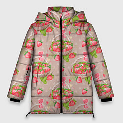 Куртка зимняя женская Корзина клубники, цвет: 3D-красный