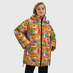 Куртка зимняя женская Собачья Йога, цвет: 3D-светло-серый — фото 2