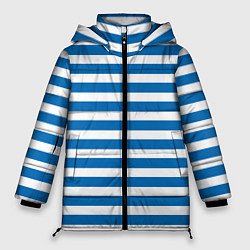Куртка зимняя женская ТЕЛЬНЯШКА ВДВ В ПОЛОСКУ, цвет: 3D-светло-серый