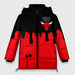 Куртка зимняя женская Chicago Bulls Чикаго Буллз Логотип, цвет: 3D-светло-серый