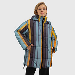 Куртка зимняя женская Полосы выходного дня, цвет: 3D-светло-серый — фото 2
