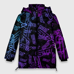 Куртка зимняя женская STI NEON PATTERN, цвет: 3D-черный