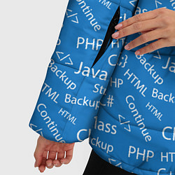 Куртка зимняя женская Языки Программирования Programmer, цвет: 3D-светло-серый — фото 2