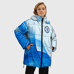 Куртка зимняя женская Chelsea FC челси фк, цвет: 3D-черный — фото 2