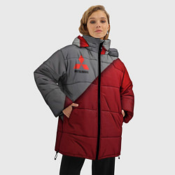 Куртка зимняя женская Mitsubishi Texture, цвет: 3D-красный — фото 2
