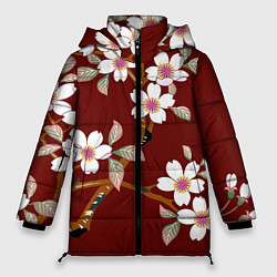 Куртка зимняя женская Векторная весна, цвет: 3D-красный