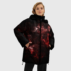 Куртка зимняя женская Красный космос Red space, цвет: 3D-черный — фото 2