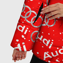 Куртка зимняя женская АУДИ Autosport брызги Паттерн, цвет: 3D-черный — фото 2