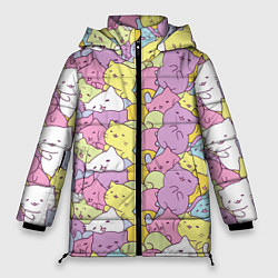 Куртка зимняя женская Cute pattern of seals, цвет: 3D-светло-серый