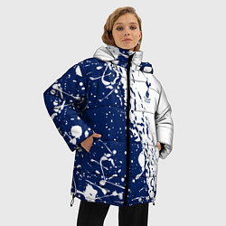 Куртка зимняя женская Тоттенхэм Хотспур брызги, цвет: 3D-красный — фото 2