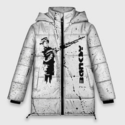 Женская зимняя куртка BANKSY БЭНКСИ мальчик с оружием