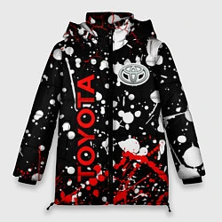 Куртка зимняя женская Toyota тойота брызги красок, цвет: 3D-черный