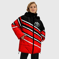Куртка зимняя женская Toyot полосы, цвет: 3D-светло-серый — фото 2