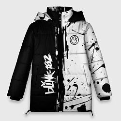 Куртка зимняя женская Blink 182 БРЫЗГИ, цвет: 3D-красный
