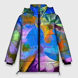 Куртка зимняя женская Цветочный узор Summer, цвет: 3D-светло-серый