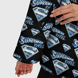 Куртка зимняя женская Логотип Супермена, цвет: 3D-светло-серый — фото 2