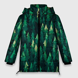 Куртка зимняя женская Еловый лес spruce forest, цвет: 3D-светло-серый