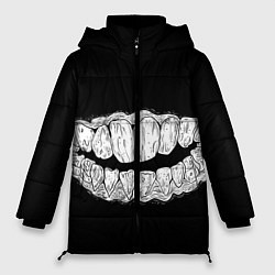 Куртка зимняя женская Зубы Каонаси, цвет: 3D-черный