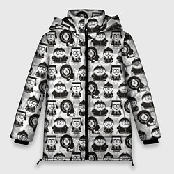 Куртка зимняя женская Южный парк - персонажи South Park, цвет: 3D-черный