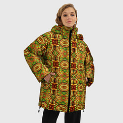 Куртка зимняя женская Абстрактные узоры, цвет: 3D-черный — фото 2