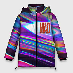 Куртка зимняя женская Neon pattern Mad, цвет: 3D-черный