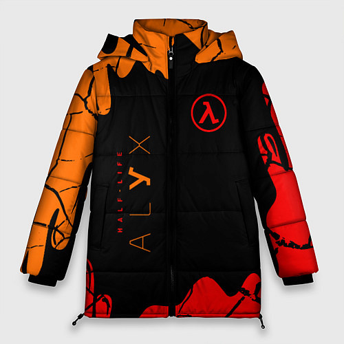Женская зимняя куртка Half-life потёки / 3D-Красный – фото 1