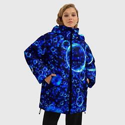 Куртка зимняя женская Пузыри воздуха в воде Pattern, цвет: 3D-красный — фото 2