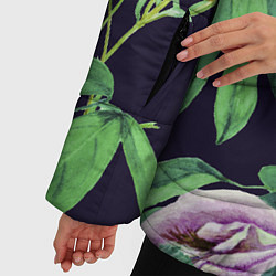 Куртка зимняя женская Цветы Ботанические, цвет: 3D-красный — фото 2