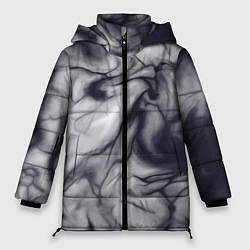 Куртка зимняя женская Бело-черный тай-дай, цвет: 3D-черный