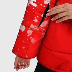 Куртка зимняя женская СССР - КУЛАК Брызги, цвет: 3D-красный — фото 2