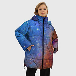 Куртка зимняя женская Яркая вселенная, цвет: 3D-черный — фото 2