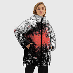 Куртка зимняя женская Черное золото и красный Коллекция Get inspired! Fl, цвет: 3D-светло-серый — фото 2