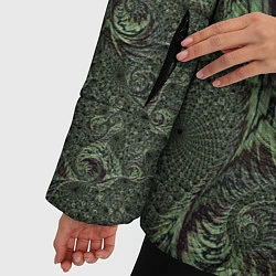 Куртка зимняя женская Камуфляжный змеиный фрактал, цвет: 3D-светло-серый — фото 2