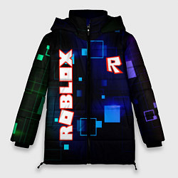 Куртка зимняя женская ROBLOX неоновые кубики, цвет: 3D-светло-серый