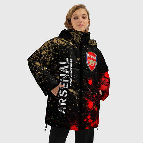 Женская зимняя куртка АРСЕНАЛ Arsenal Pro Football Краска / 3D-Черный – фото 3