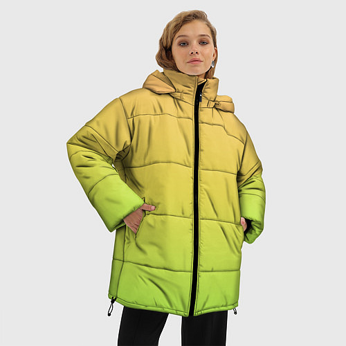 Женская зимняя куртка GRADIEND YELLOW-GREEN / 3D-Черный – фото 3