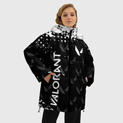 Куртка зимняя женская Valorant ВАЛОРАНТ паттерн, цвет: 3D-красный — фото 2