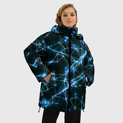Куртка зимняя женская Нейронная сеть - фон, цвет: 3D-светло-серый — фото 2