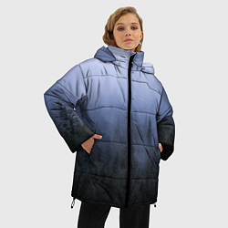 Куртка зимняя женская Лес в ночи, цвет: 3D-светло-серый — фото 2