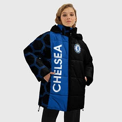 Куртка зимняя женская Челси футбольный клуб, цвет: 3D-светло-серый — фото 2