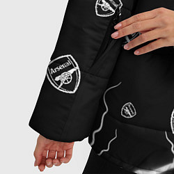 Куртка зимняя женская АРСЕНАЛ - Молнии Паттерн, цвет: 3D-черный — фото 2