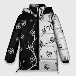 Куртка зимняя женская АРСЕНАЛ - Молнии Паттерн, цвет: 3D-черный