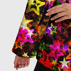 Куртка зимняя женская РАЗНОЦВЕТНЫЙ ЗВЕЗДОПАД, цвет: 3D-светло-серый — фото 2