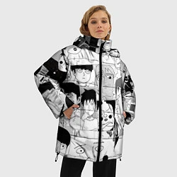 Куртка зимняя женская Моб психо 100 паттерн, цвет: 3D-светло-серый — фото 2