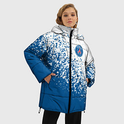 Куртка зимняя женская Psg синие брызги, цвет: 3D-красный — фото 2